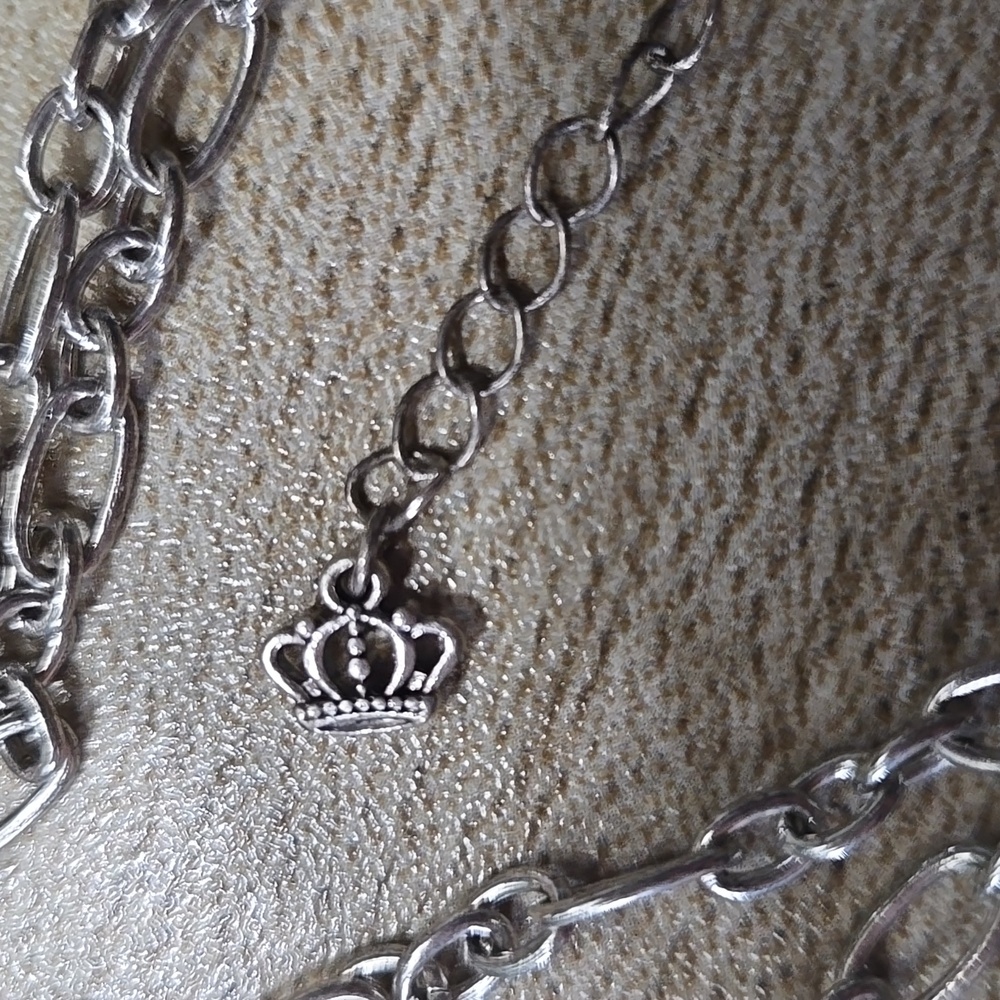 Handmade Silver Tone Filigree Stone Beads AB Crystals Beaded Dangle Necklace💫 - Picture 4 of 6